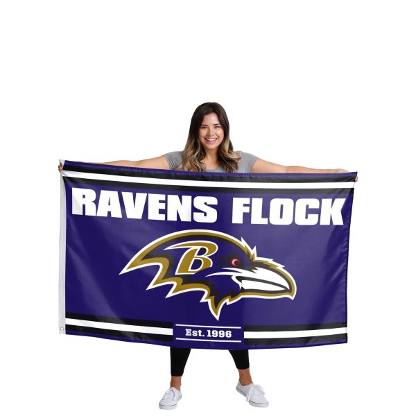 Baltimore Ravens NFL Horizontal Slogan Flag Supply - Image 2