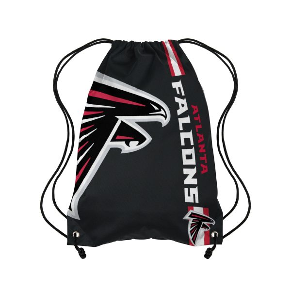 Atlanta Falcons NFL Black Alternate Color Big Logo Drawstring Backpack Hot on Sale