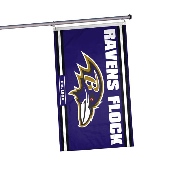 Baltimore Ravens NFL Horizontal Slogan Flag Supply