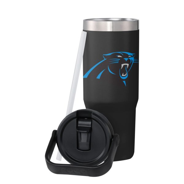 Carolina Panthers NFL 30 oz Straw Tumbler Online Hot Sale - Image 3