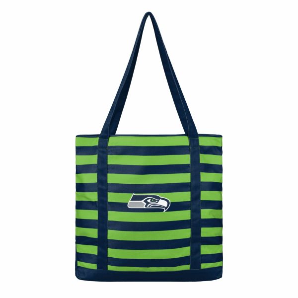 Seattle Seahawks NFL Team Stripe Canvas Tote Bag For Cheap