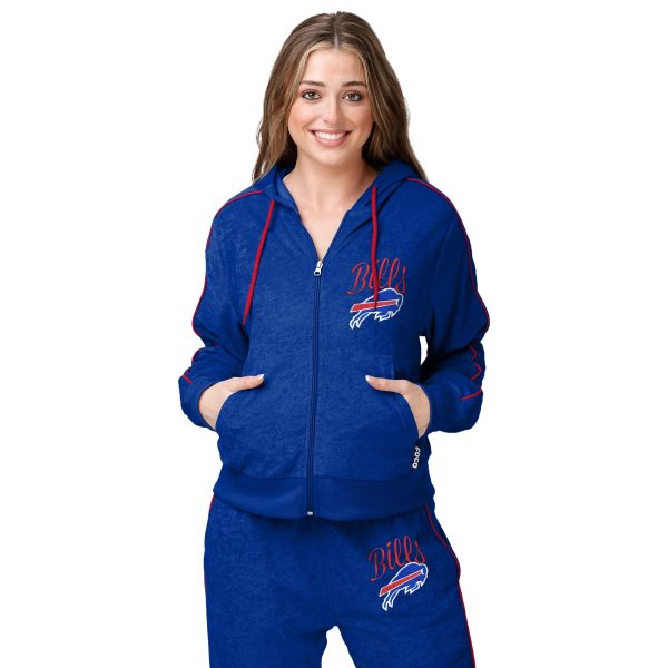 Buffalo Bills NFL Womens Terry Knit Zip Up Top Online Hot Sale