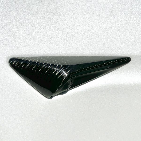 2021-2022 | Model S Top Half Style Turn Signal Overlays - Fits Hardware 3.0 - Real Dry Molded Carbon Fiber (1 Pair) Sale - Image 3
