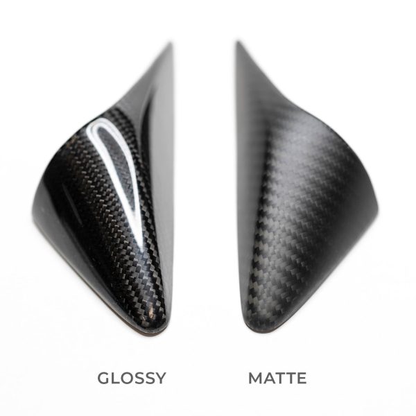 2021-2022 | Model S Top Half Style Turn Signal Overlays - Fits Hardware 3.0 - Real Dry Molded Carbon Fiber (1 Pair) Sale - Image 2