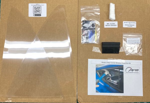 2017-2023 | Model 3 Rear Corner Window Protector Kit For Sale - Image 2